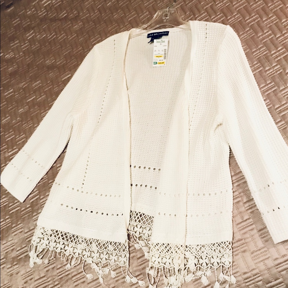 Knit Cardigan w/ fringe